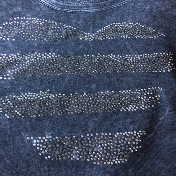 Gray Acid Washed Sweatshirt by T- Party Size S - Picture 3 of 5